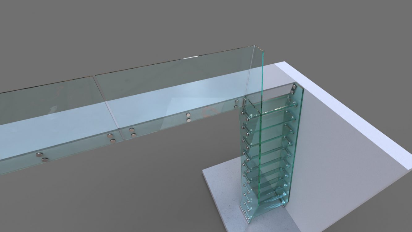 Glass staircases