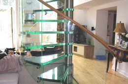 Glass staircases