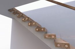 Inboard string staircases